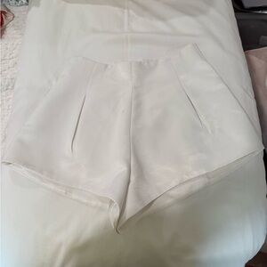 White Zara Balloon Shorts